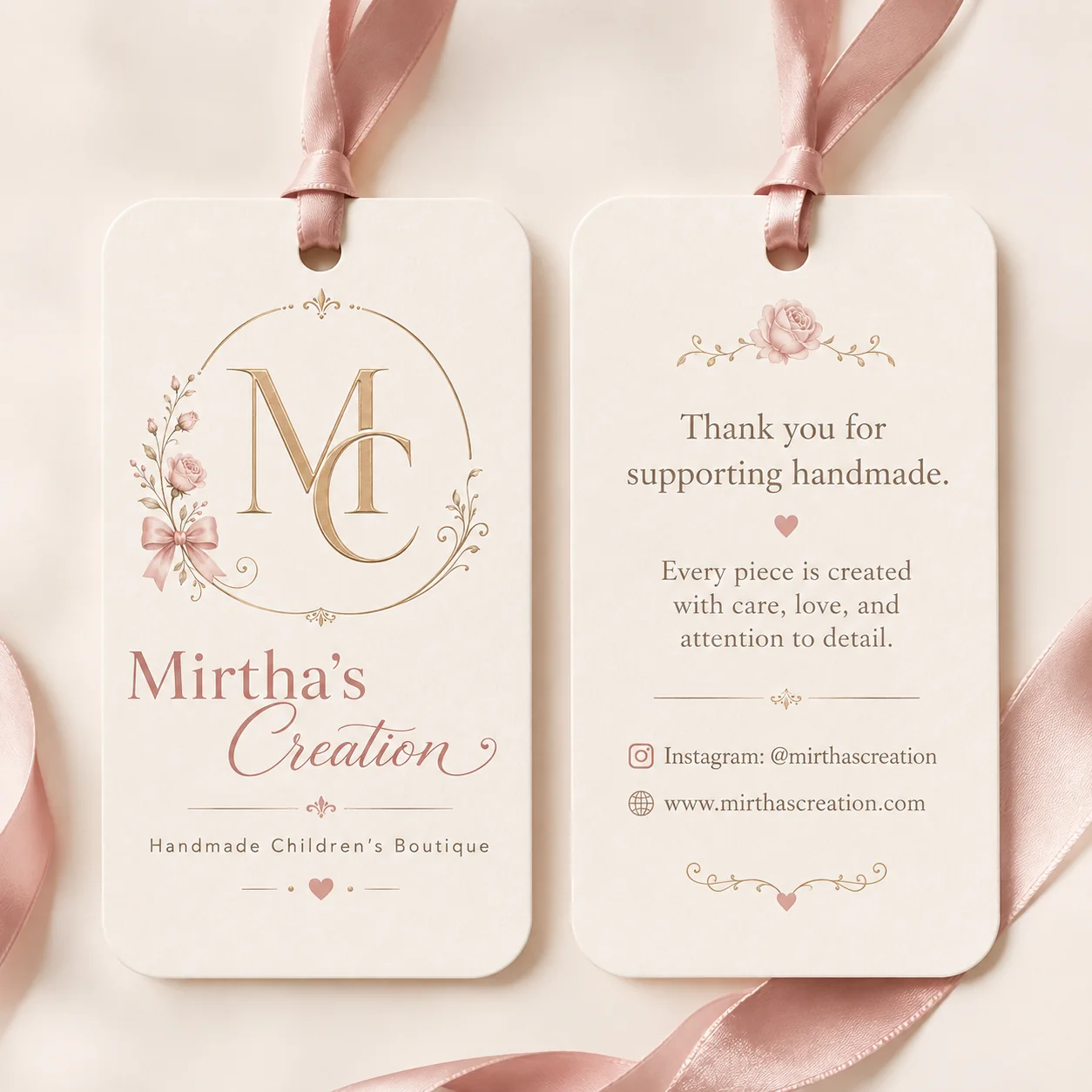 Mirtha's Creation hang tags